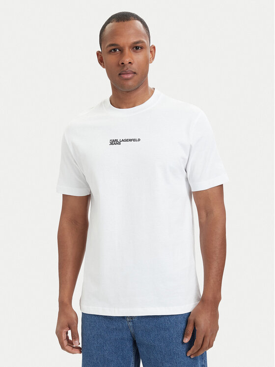 Karl Lagerfeld Jeans Karl Lagerfeld Jeans T-shirt B2M17090 Bianco Relaxed Fit