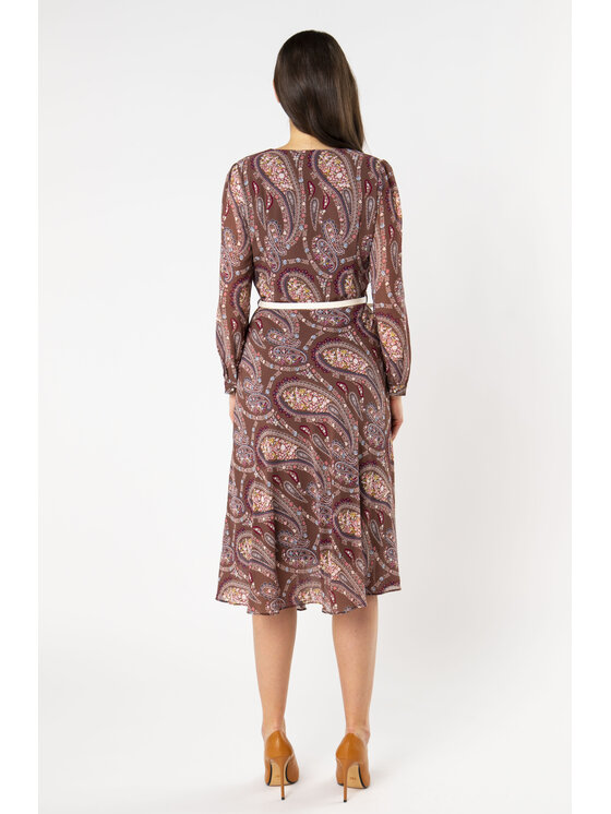 QUIOSQUE QUIOSQUE Každodenné šaty MISS PAISLAY DRESS Hnedá Regular Fit