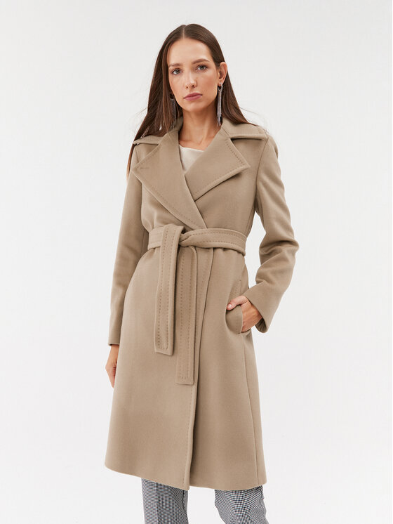 Marella Marella Volneni plašč Marna 2330161838200 Rjava Regular Fit
