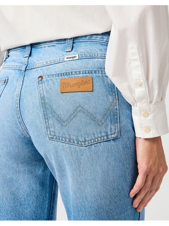 Wrangler Wrangler Jeansy World Wide Niebieski Wide Leg