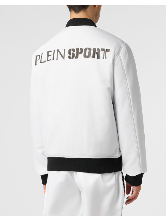 Plein Sport Plein Sport Kurtka bomber 28345 Biały Regular Fit