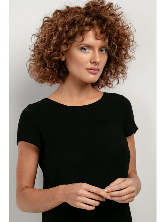 Tessita Tessita Sukienka letnia SUKIENKA_T403_4_S Czarny Regular Fit