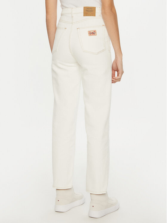 American Vintage American Vintage Jeansy Jozastreet JOZ11AH24 Biały Straight Fit