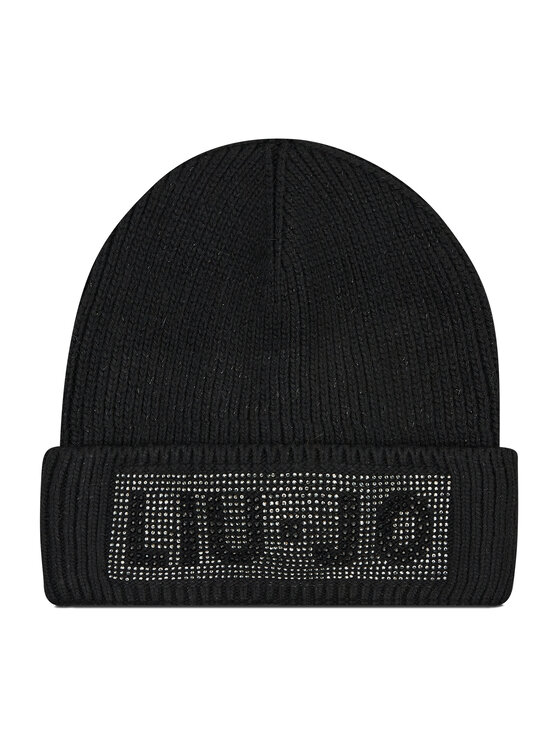 Berretto Cuffia Logo Strass P 3F1013 M0300 Nero