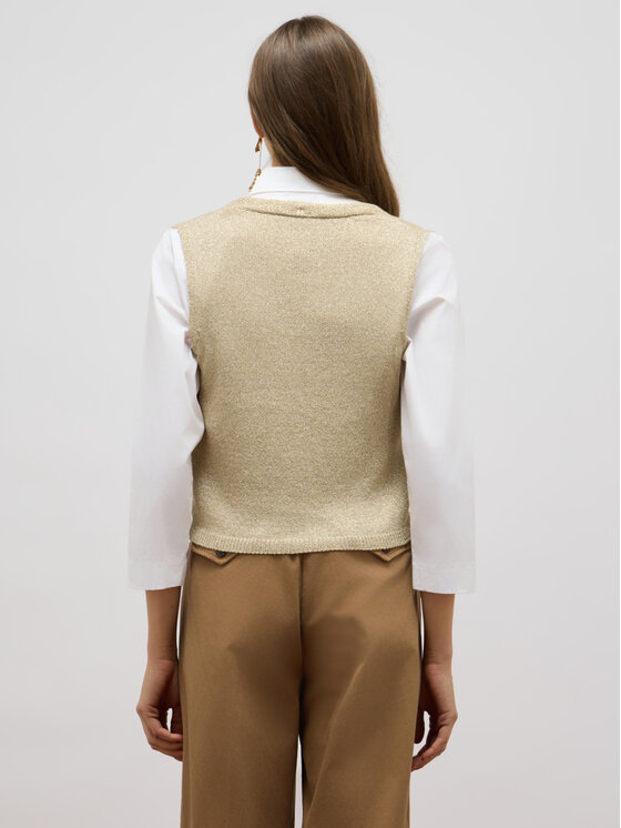 Oltre Oltre Cardigan M445J005192N012 Oro Slim Fit