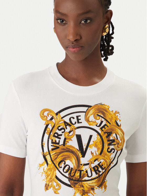 Versace Jeans Couture Versace Jeans Couture Hétköznapi ruha 80HAOE01 CJ02E Fehér Slim Fit