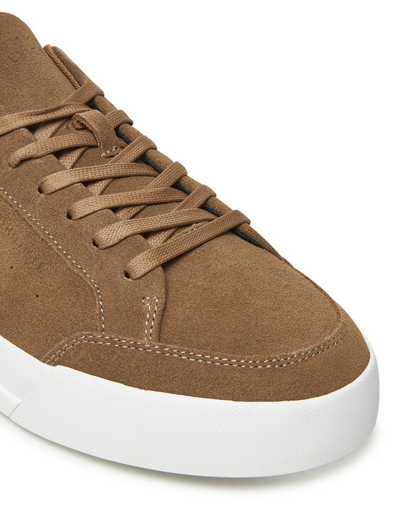 Tommy Hilfiger Tommy Hilfiger Sneakersy Th Court Summer Suede FM0FM05517 Brązowy