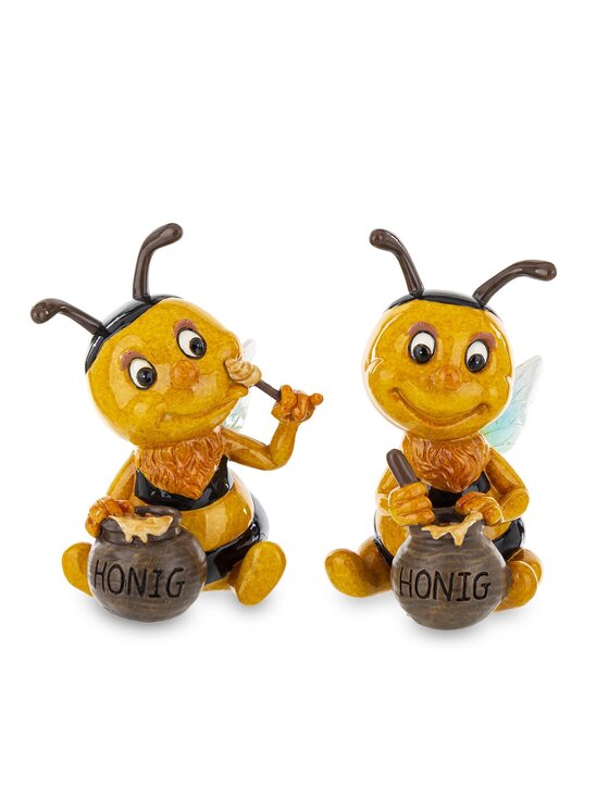 MIAhome MIAhome Figurka para kolorowych pszczółek API zjadające miód Żółty