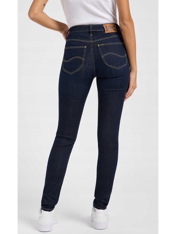Lee Lee Jeansy Scarlett High Niebieski Skinny Fit