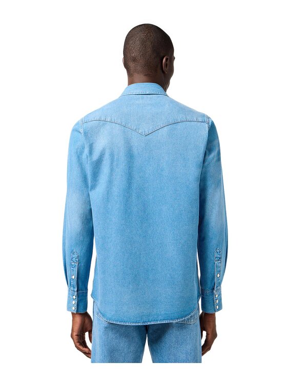 Wrangler Wrangler Koszula jeansowa 112362744 Niebieski Regular Fit