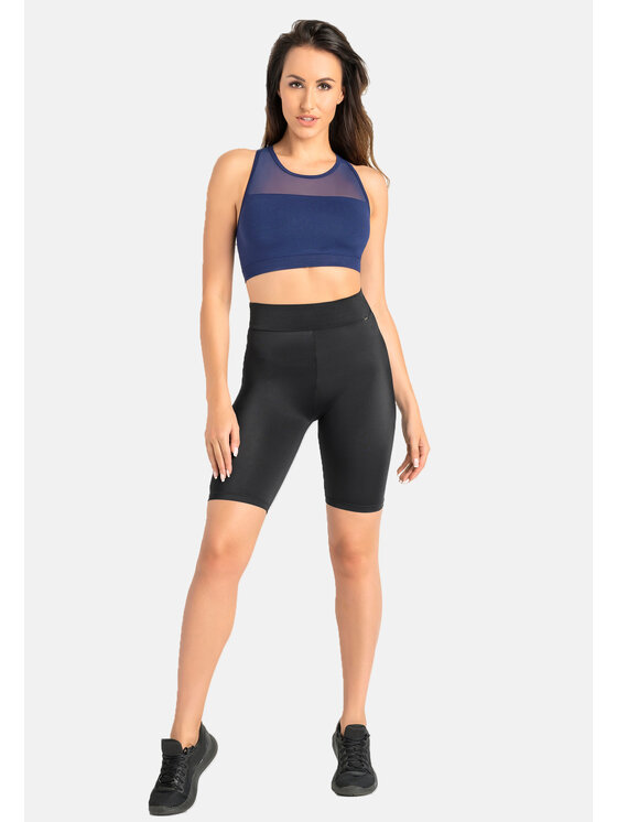Teyli Teyli Szorty sportowe sportowe damskie Kolli Czarny Regular Fit