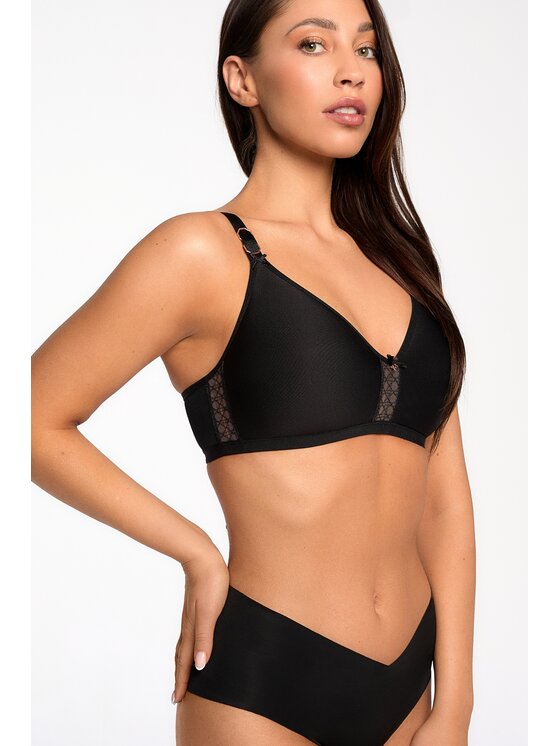 Bella Misteria Bella Misteria Biustonosz bezfiszbinowy Harmonijne Wibracje Czarny