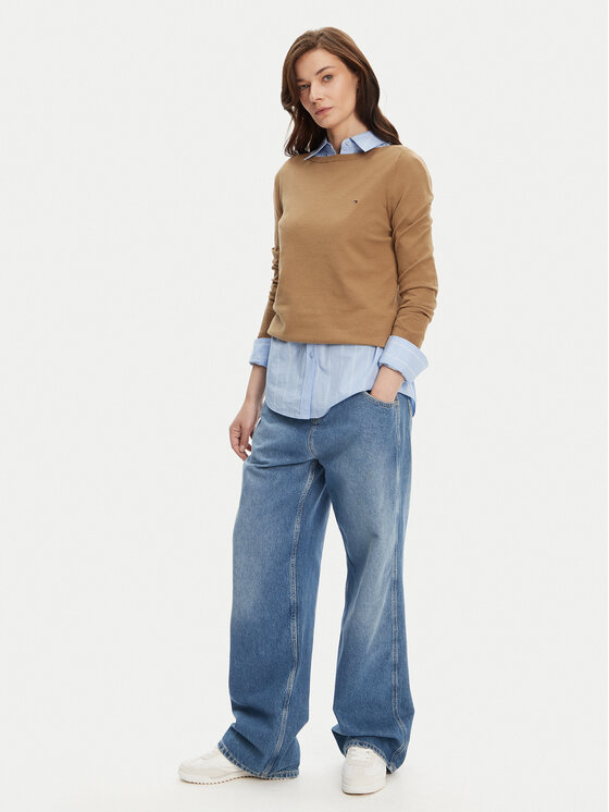 Tommy Hilfiger Tommy Hilfiger Svetr WW0WW40099 Hnědá Regular Fit