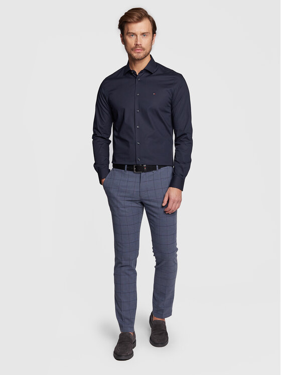 Tommy Hilfiger Tommy Hilfiger Košile MW0MW25040 Tmavomodrá Slim Fit