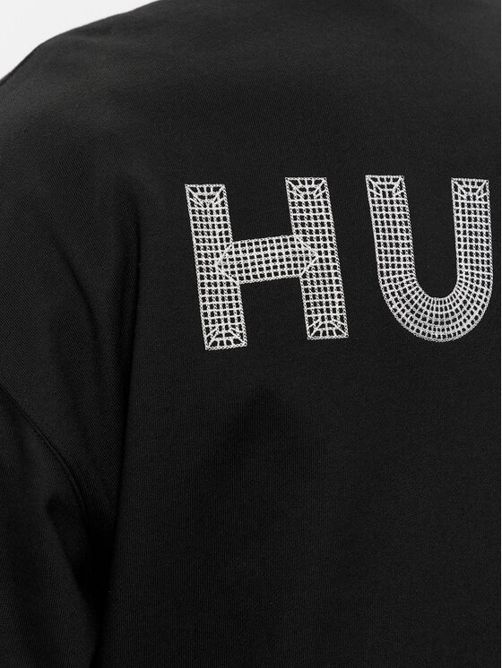 HUGO Hugo Bluza 50509978 Czarny Oversize