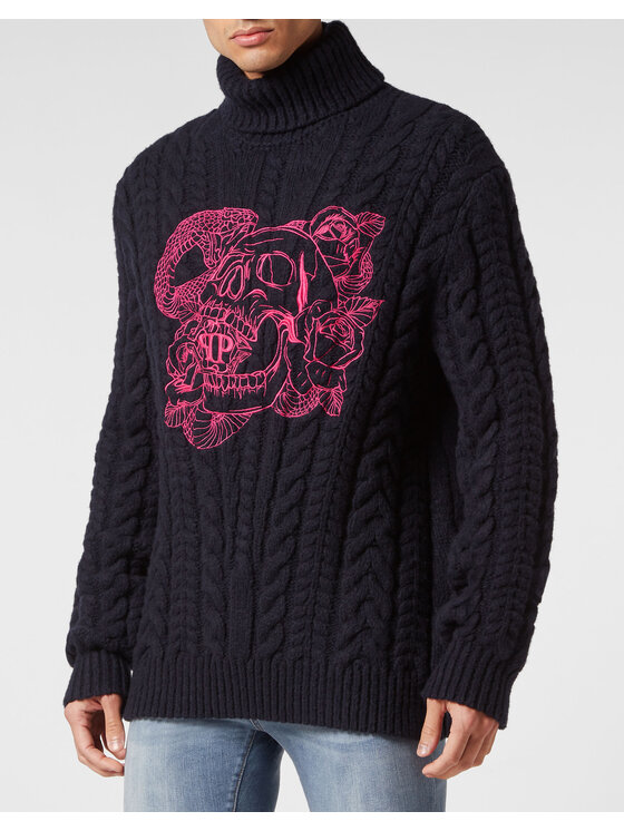 PHILIPP PLEIN PHILIPP PLEIN S dlouhým rukávem 11779 Světle modrá Regular Fit