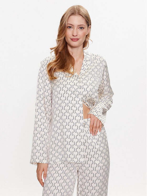 KARL LAGERFELD KARL LAGERFELD Pidžama 225W2133 Balts Regular Fit