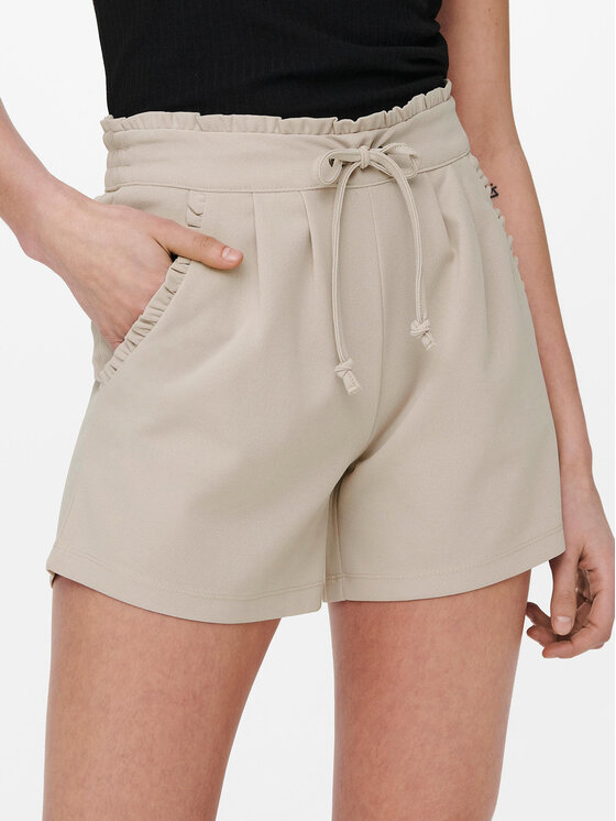 JDY JDY Šortky z materiálu New Catia 15200311 Béžová Regular Fit