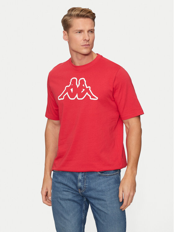 Kappa Tričko Logo Korpo Cromen 303HZ70 Červená Regular Fit
