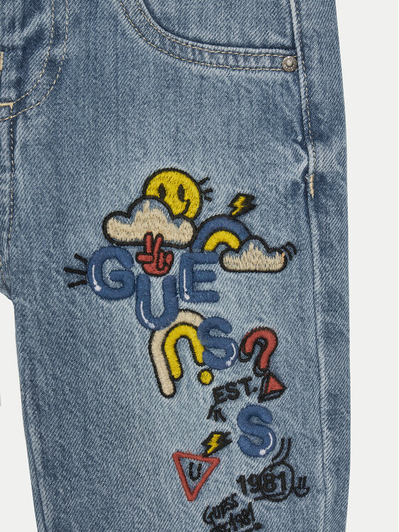 Guess Guess Jeans hlače N5GA05 D45E0 Modra Relaxed Fit