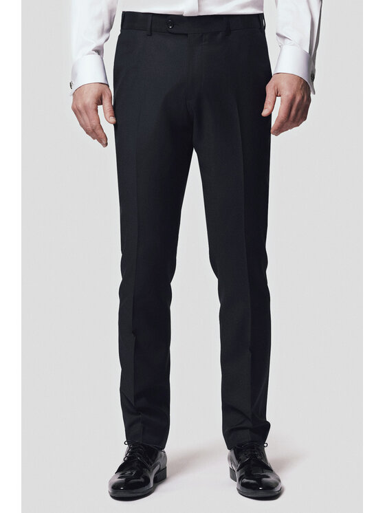 Lancerto Lancerto Garnitur Leiston GA073124000026 Czarny Slim Fit