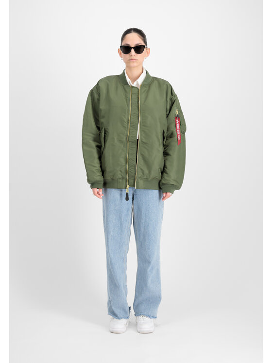 Alpha Industries Alpha Industries Kurtka bomber MA-1 Core Bomber Jacket Women Zielony Relaxed Fit