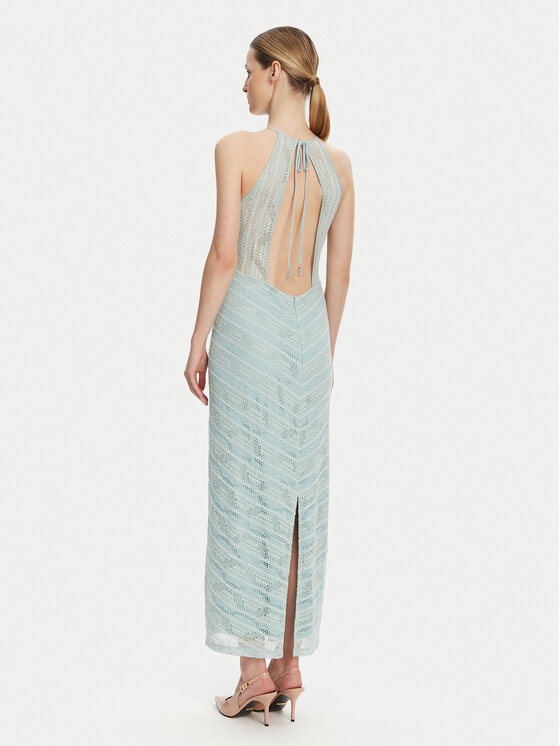 Guess Guess Koktejlové šaty W5GK66 KCT80 Světle modrá Slim Fit