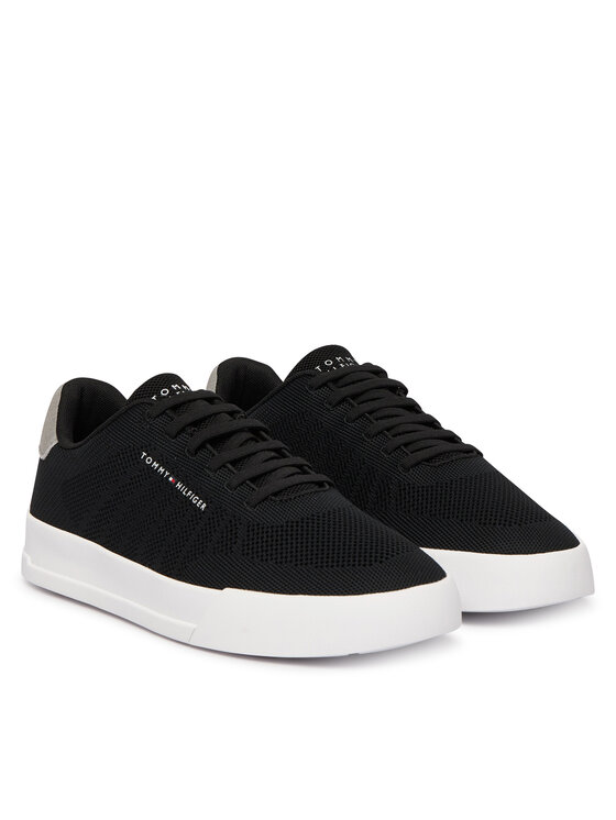 Tommy Hilfiger Tommy Hilfiger Sneakersy Th Court Knit FM0FM05823 Czarny