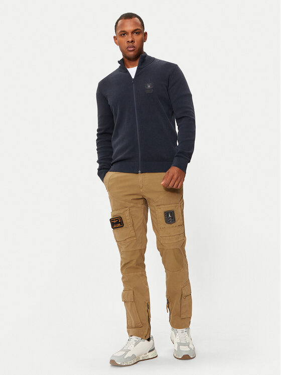 Aeronautica Militare Aeronautica Militare Sweter 242MA1527L463 Granatowy Regular Fit