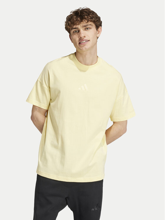 adidas adidas T-Shirt ALL SZN IY4141 Žlutá Loose Fit