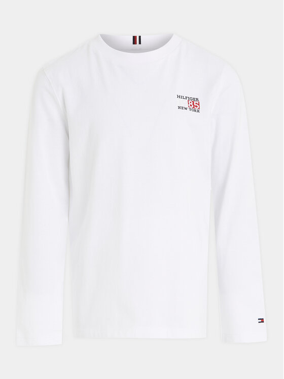 Tommy Hilfiger Tommy Hilfiger Bluzka KB0KB08627 S Biały Regular Fit