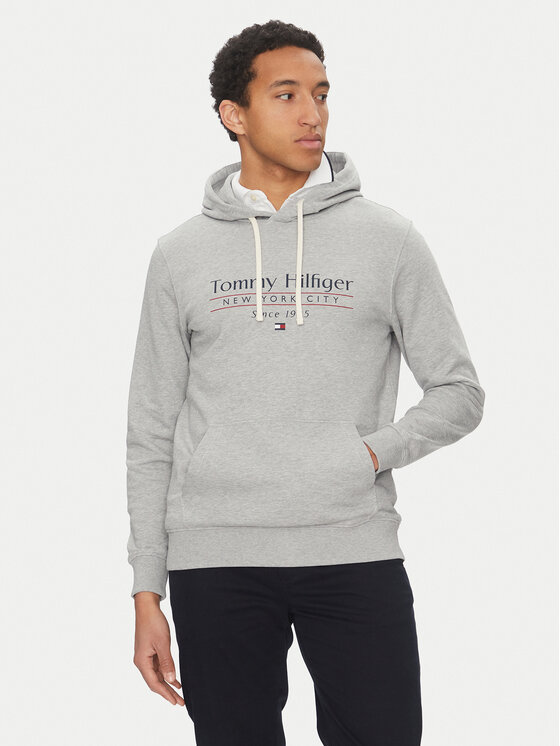 Tommy Hilfiger Tommy Hilfiger Mikina Center Stack MW0MW38672 Šedá Regular Fit