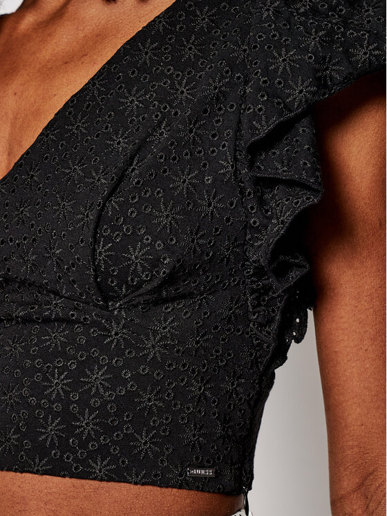 Guess Guess Блуза W1GP74 KALQ0 Черен Slim Fit