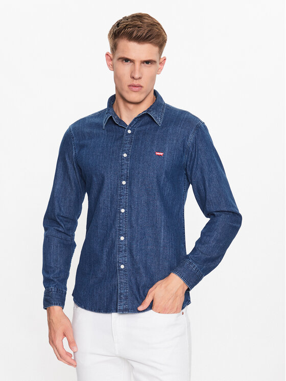 Levi's džínsová košeľa Battery Housemark 86625-0023 Modrá Slim Fit