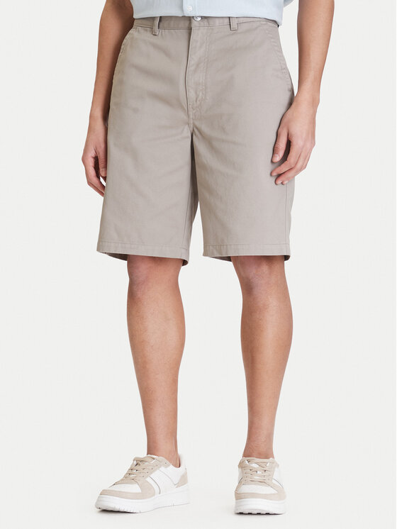 Calvin Klein Jeans Calvin Klein Jeans Pantaloncini di tessuto 90s LV04RD603G Beige Baggy Fit