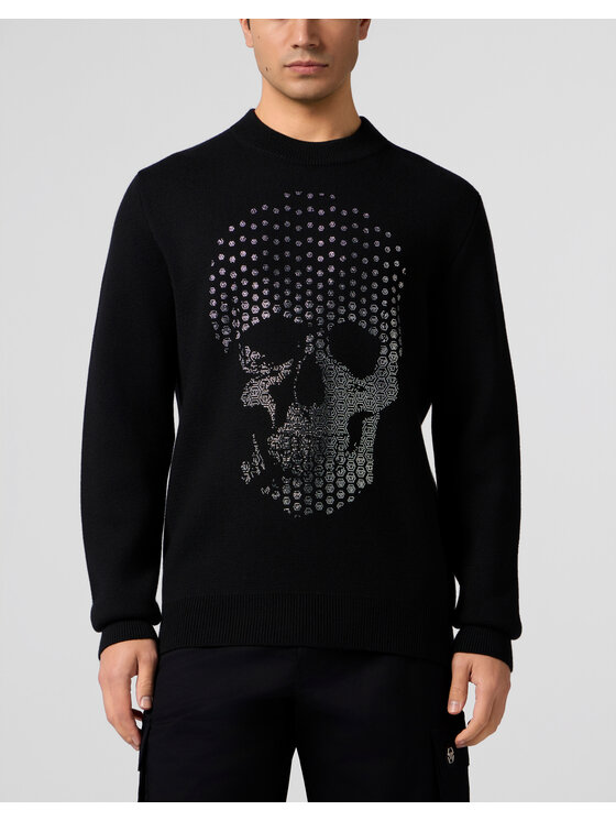 PHILIPP PLEIN PHILIPP PLEIN Sweter 29744 Czarny Regular Fit