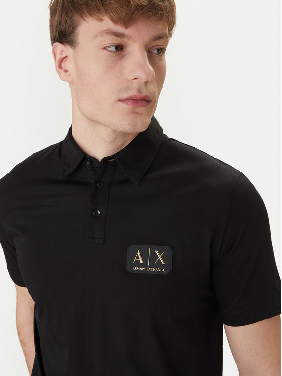 Armani Exchange Armani Exchange Polo XM002232 AF10364 UC001 Melns Regular Fit