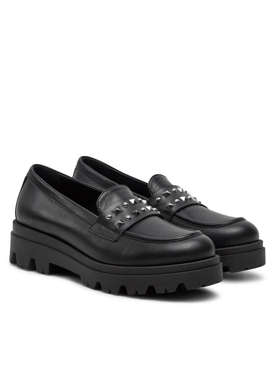 TWINSET TWINSET Loafersy Mocassino 242GCJ024 Czarny