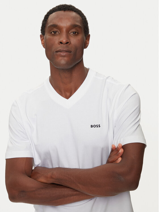 BOSS Boss Marškinėliai Tee V 50506347 Balta Regular Fit
