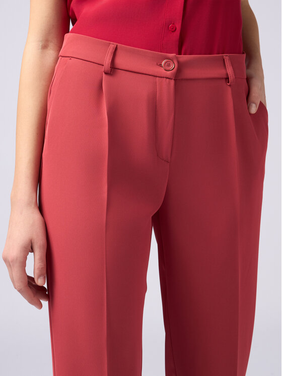 Oltre Oltre Pantaloni di tessuto P012R108434N006 Rosso Regular Fit