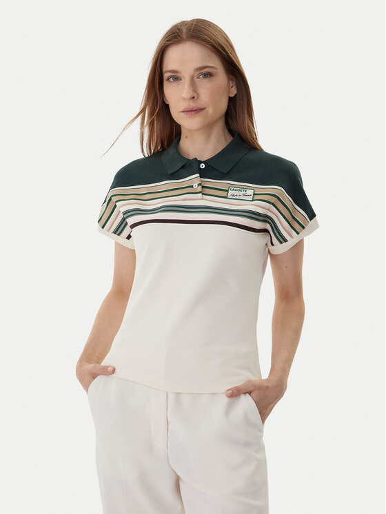 Lacoste Lacoste Polokošile PF5291 Écru Slim Fit