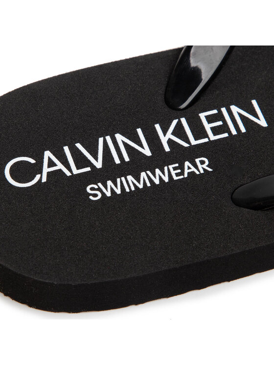 Calvin Klein Swimwear Calvin Klein Swimwear Šlepetės per pirštą FF Sandals KW0KW01032 Juoda