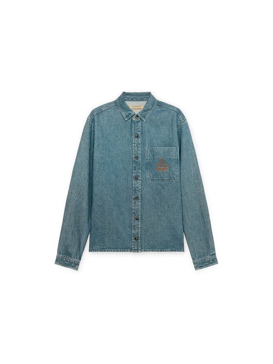 Trussardi Trussardi Koszula 54038100024N0DK Turkusowy Regular Fit