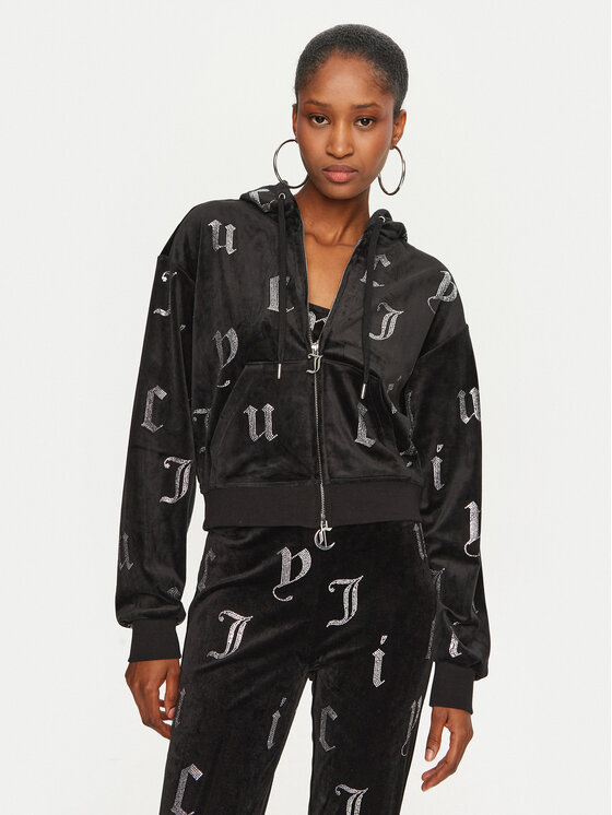Juicy Couture Juicy Couture Світшот Nala JCMAS224251 Чорний Loose Fit