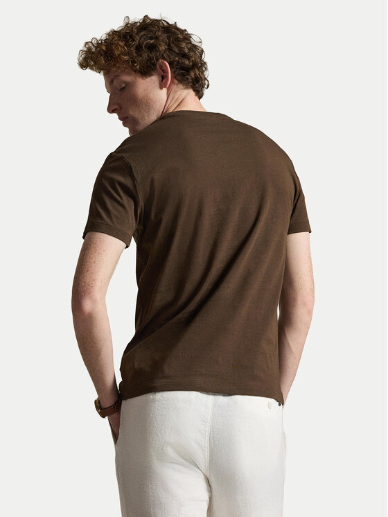 Polo Ralph Lauren Polo Ralph Lauren T-krekls 710671438533 Tumši brūna Custom Slim Fit