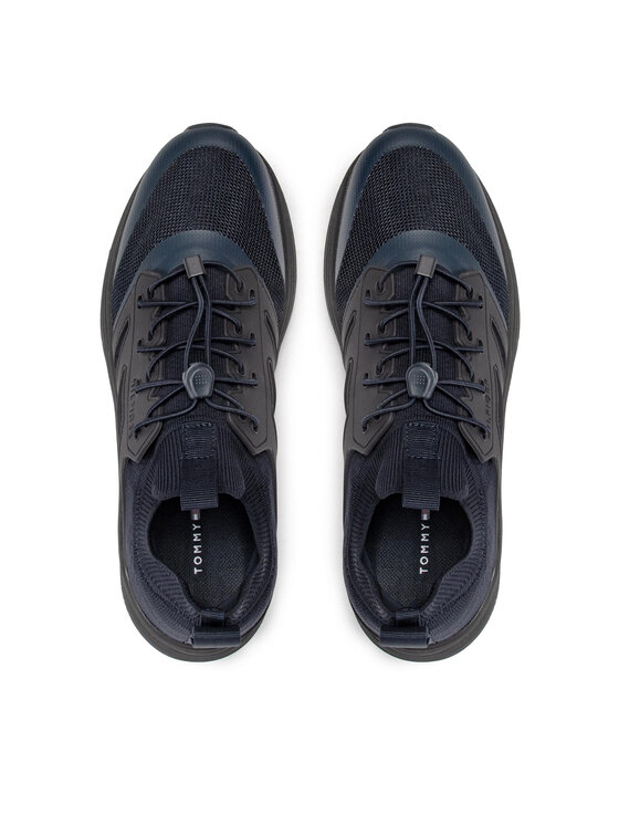 Tommy Hilfiger Tommy Hilfiger Laisvalaikio batai Modern Prep Sneaker Knit FM0FM04233 Tamsiai mėlyna
