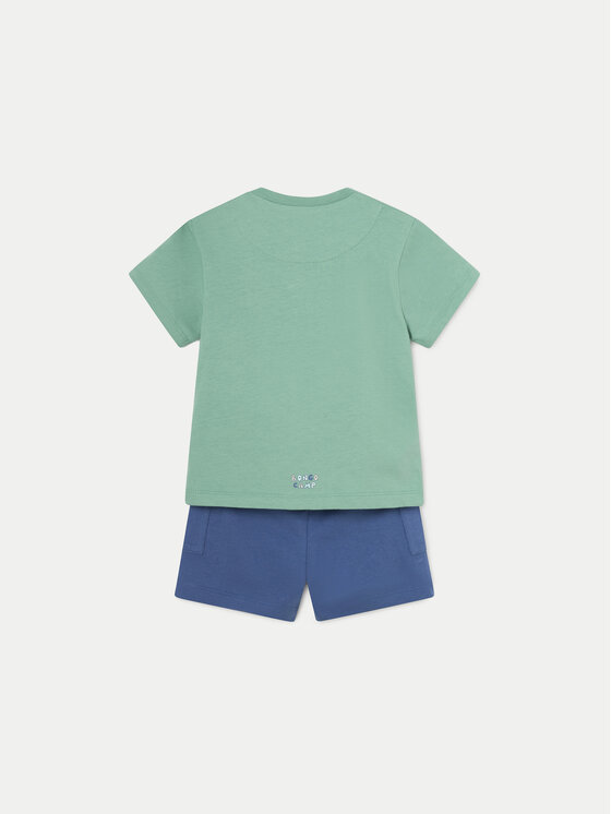 Mayoral Mayoral Set tricou și pantaloni scurți 1654 Verde Regular Fit