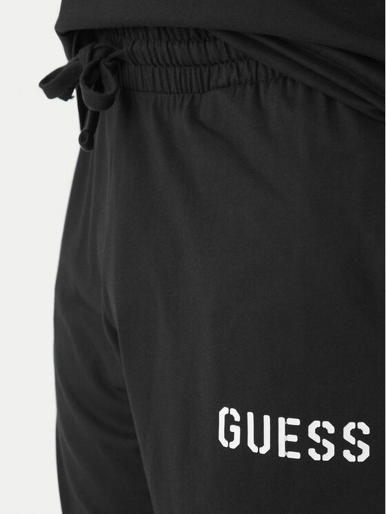 Guess Guess Πιτζάμα U6GX02 KCAM1 Μαύρο Regular Fit