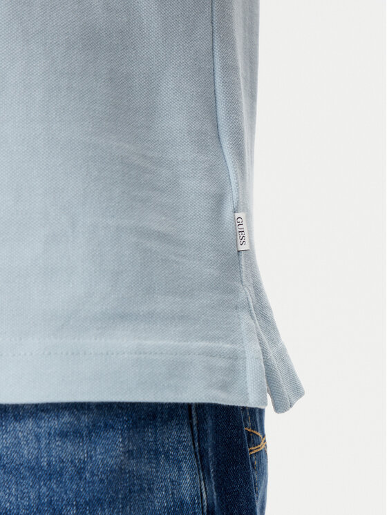 Guess Jeans Guess Jeans Polo M5GP29 KCJV1 Błękitny Regular Fit
