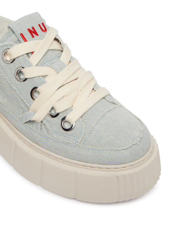 Inuikii Inuikii Sneakersy Matilda Frayed 1001-001-0181 Svetlo modrá